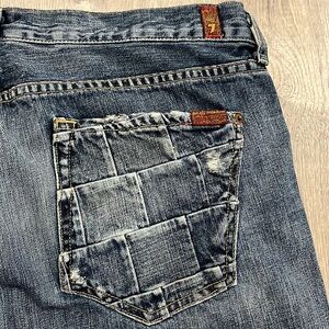 2000’s Vintage Men’s 7 Seven For All Mankind Jeans Bootcut in Havana Wash